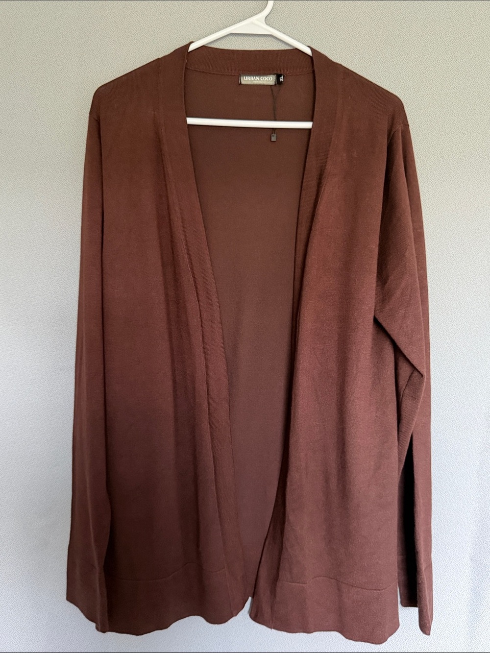 Chocolate Open-Front Cardigan